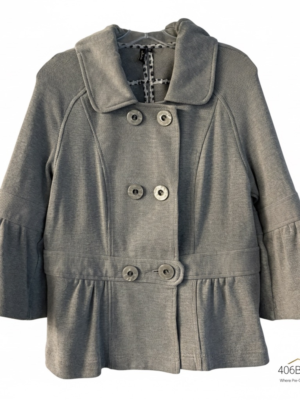 ambition Gray Double-Breasted Pea Coat